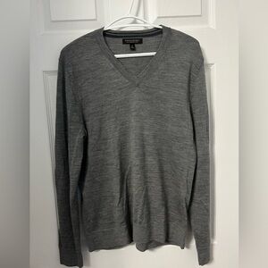 Banana Republic Men's Charcoal V-Neck Sweater
